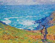 John Peter Russell Pecheur sur falaise oil painting